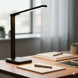 Illustration 6: An LED desk lamp with adjustable color temperatures, highlighting awesome office supplies for eye comfort.