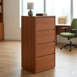 Space-saving tall vertical office furniture filing cabinet wood designed for high-capacity organization.