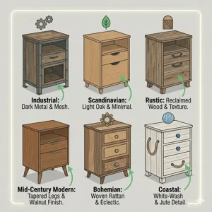 Illustration 6: Technical drawing of built-in power outlets and cable management systems in a standing desk cabinet.